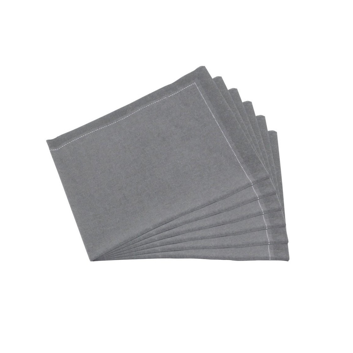 Serviettes tissu Quickstep grises (x30)