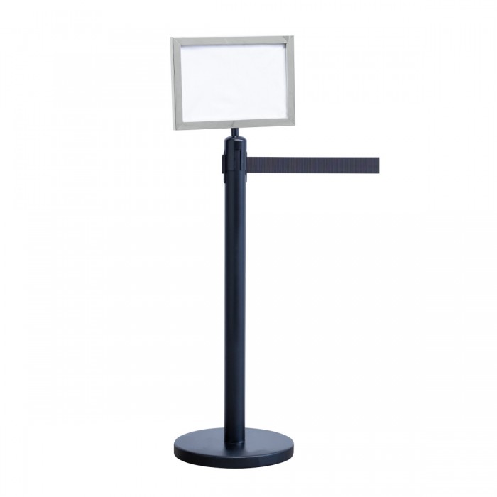 Porte affiche pour potelet enrouleur noir