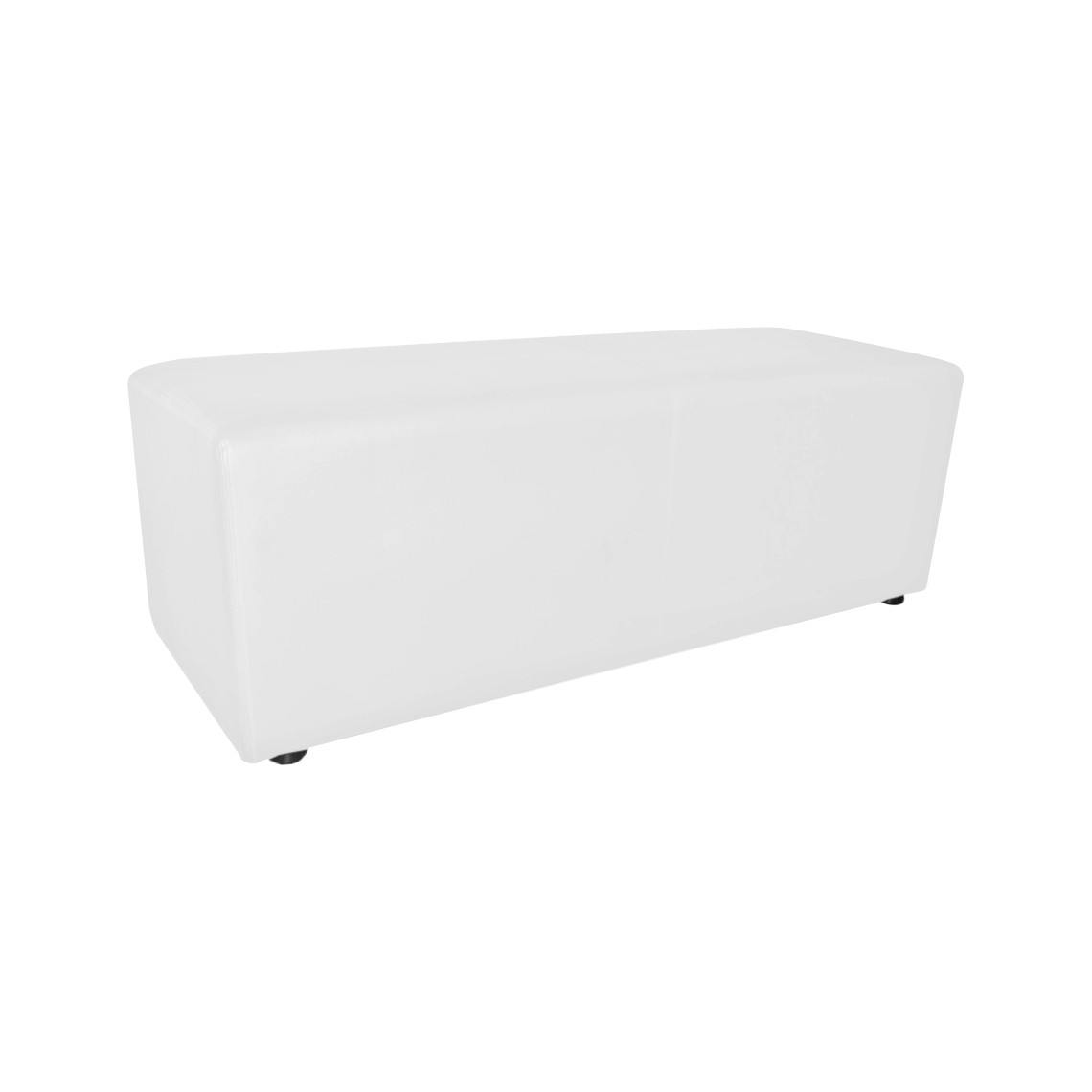 Banquette Cosy simili cuir blanche (120 x 40 cm)