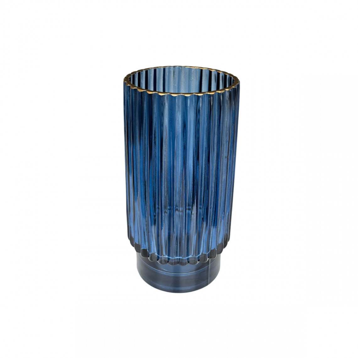Vase Gloria en verre strié