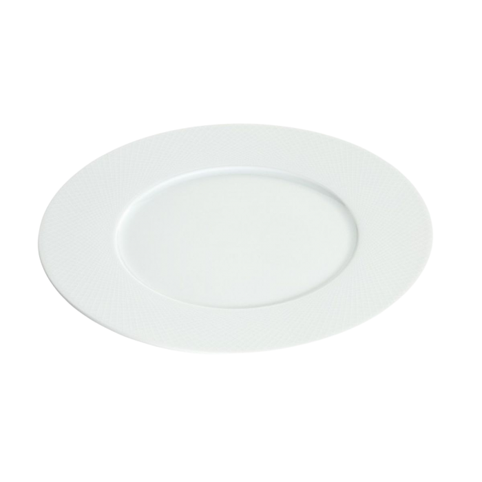 Location assiette repas Graphic blanche (Ø24)