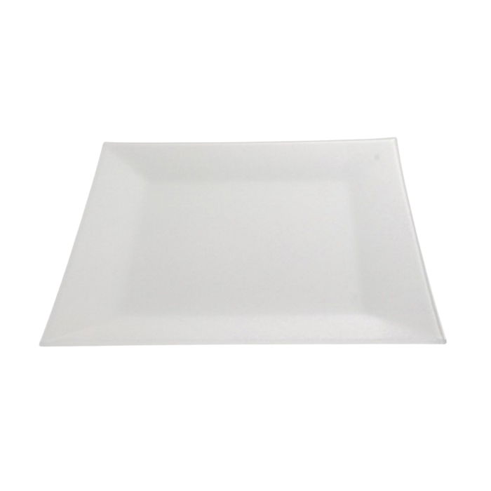 Location assiette cocktail Calypso blanche (31 x 31 cm)