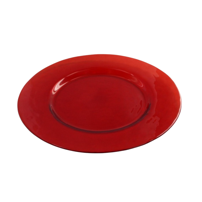 Location assiette cocktail Galaxie translucide rouge (Ø34)