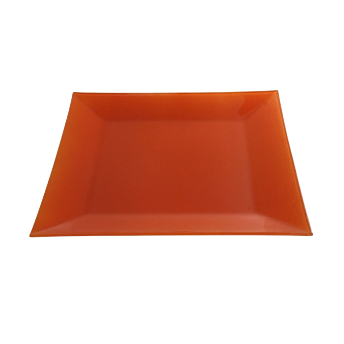 Location assiette cocktail Calypso opaque orange (31 x 31 cm)
