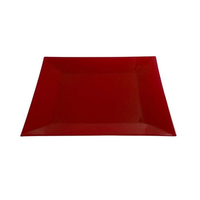 Location assiette cocktail Calypso opaque rouge (31 x 31 cm)