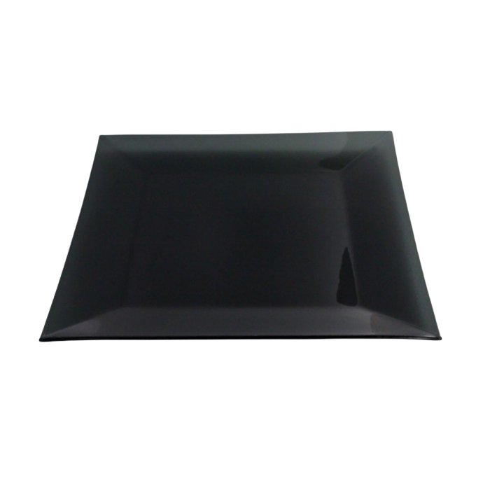 Location assiette cocktail Calypso opaque gris fumé (31 x 31 cm)