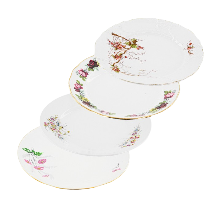 Location assiette Vintage florale (Ø23 /24.5)