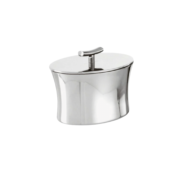 Location sucrier argent avec couvercle Ikebana