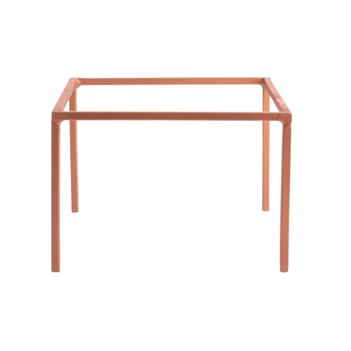 Location réhausse fer forgé carrée cuivre (H15,5)