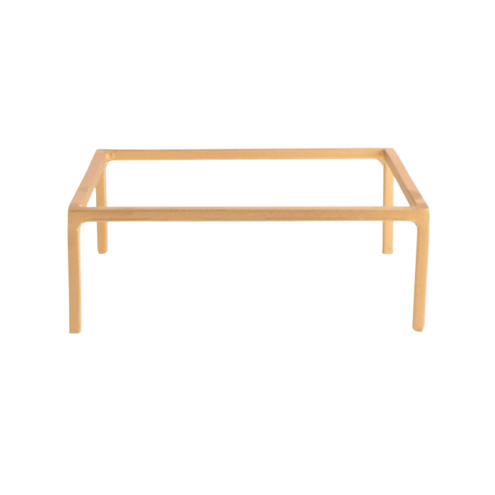 Location réhausse fer forgé carrée or (H8)