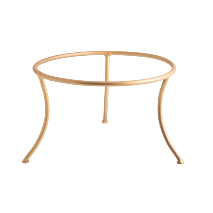 Location réhausse fer forgé ronde or (H15,5)