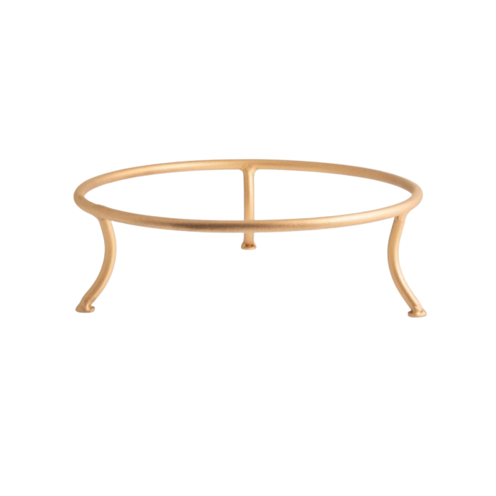 Location réhausse fer forgé ronde or (H7,5)