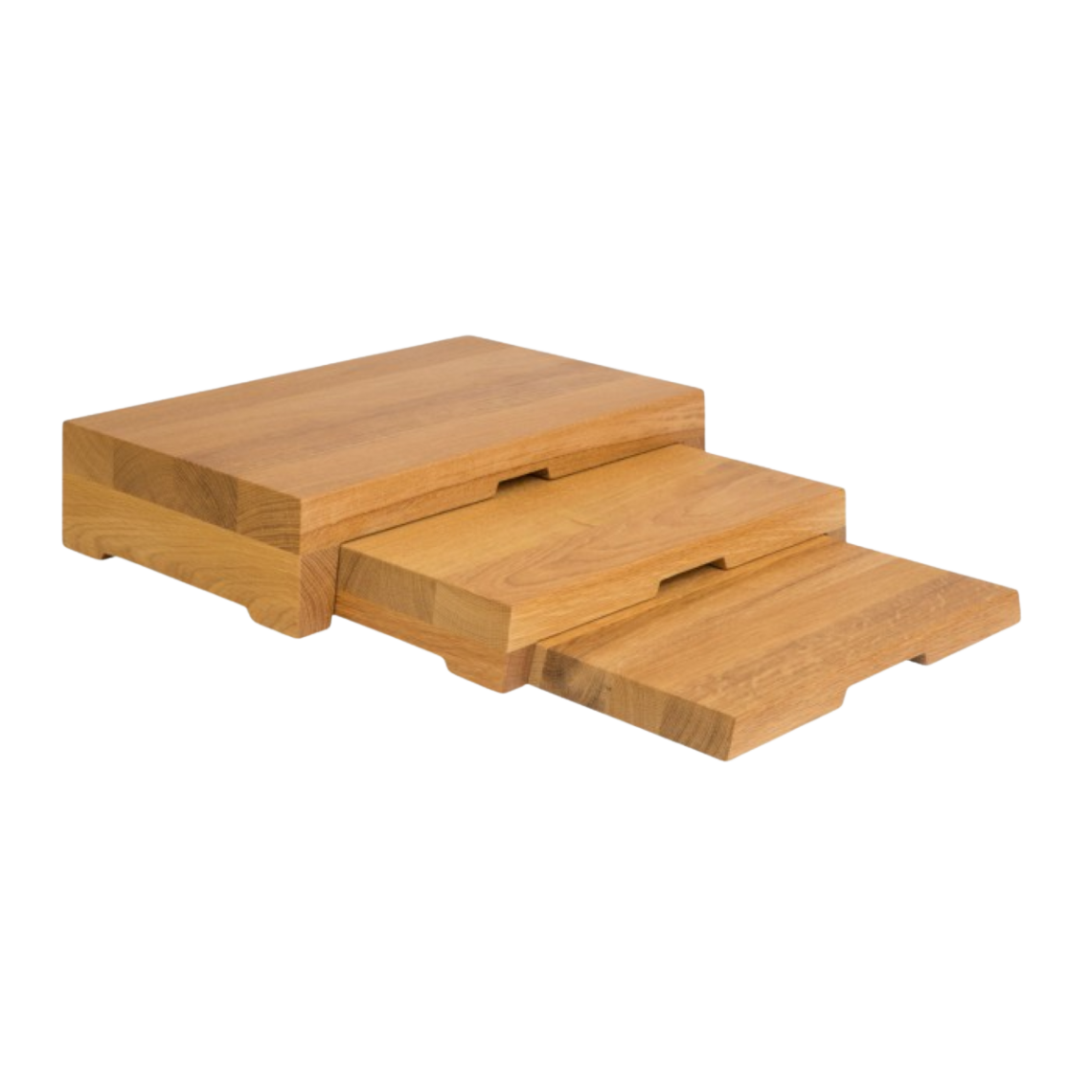 Location set de 3 réhausses gigognes en chêne massif Nature