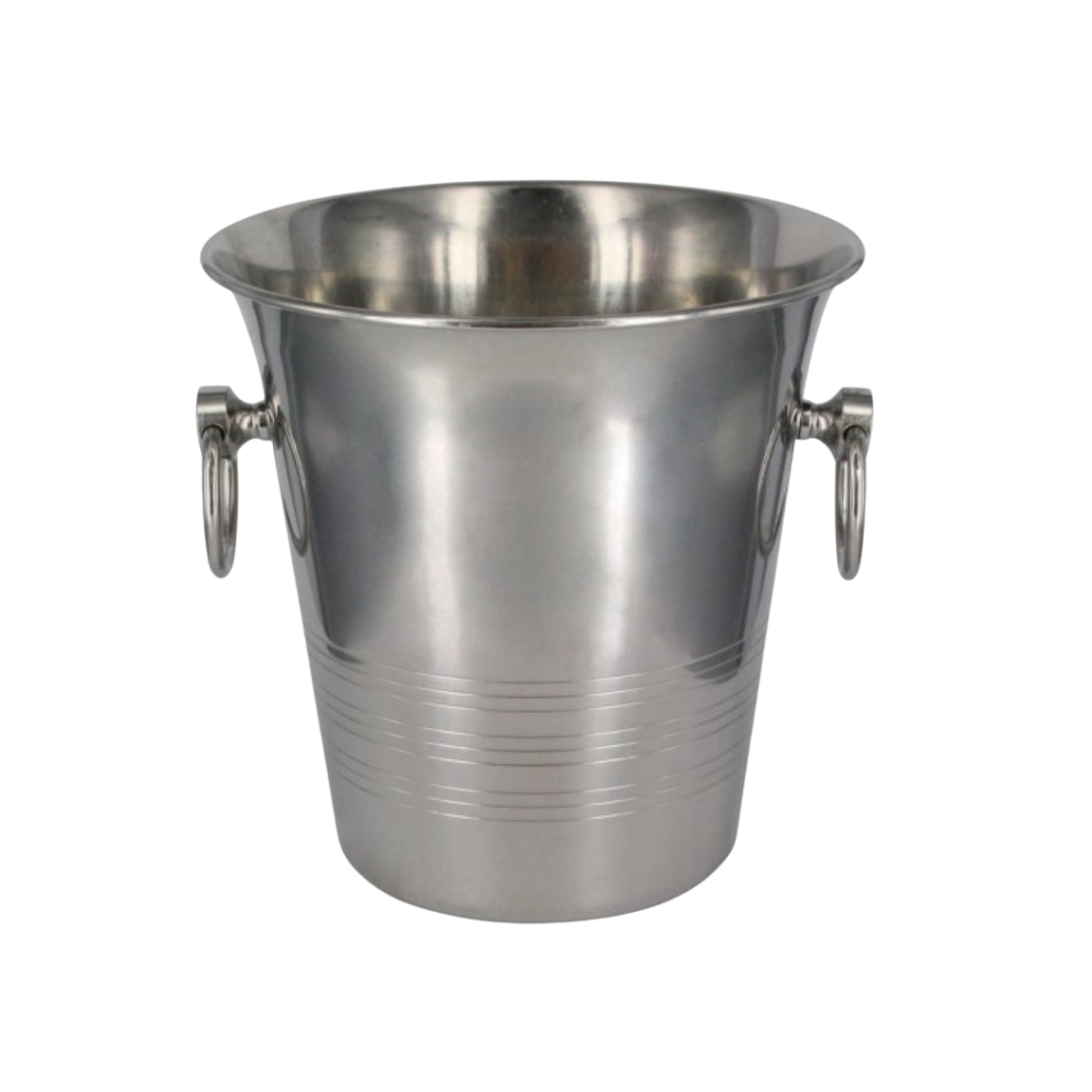 Location seau à champagne inox avec anneaux