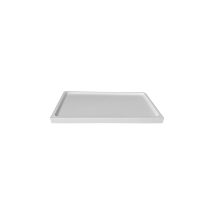 Location plateau main en bambou (16 x 26 cm) - blanc