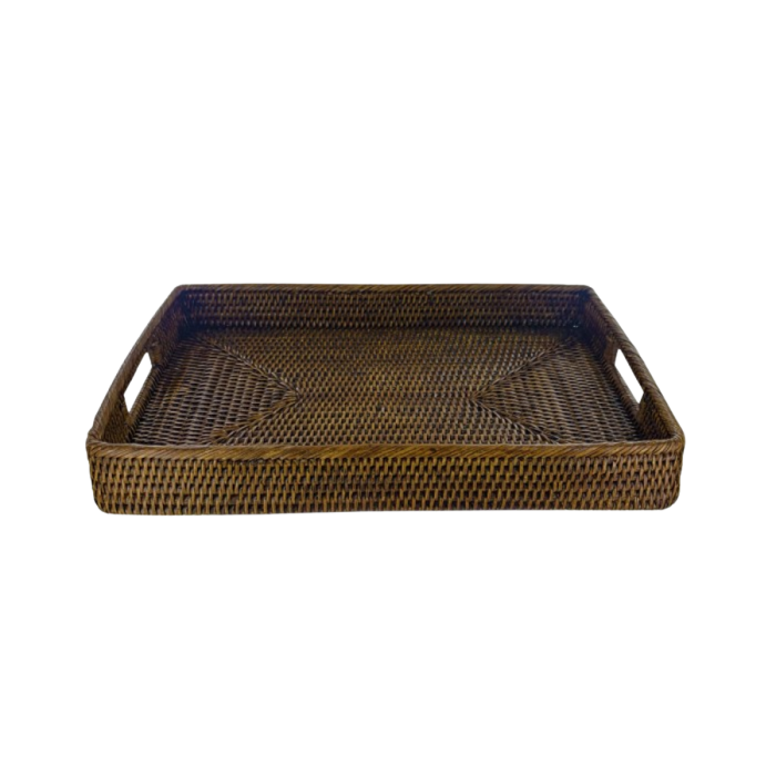 Location plateau rectangulaire en rotin Safari (45x30cm)