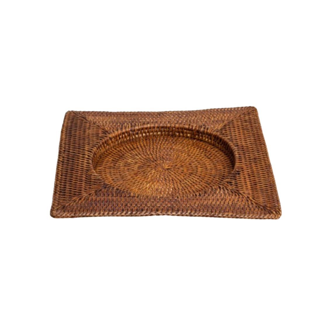 Location sous-assiette carrée en rotin Safari (32 x 32 cm)
