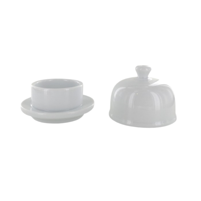 Location beurrier porcelaine avec cloche