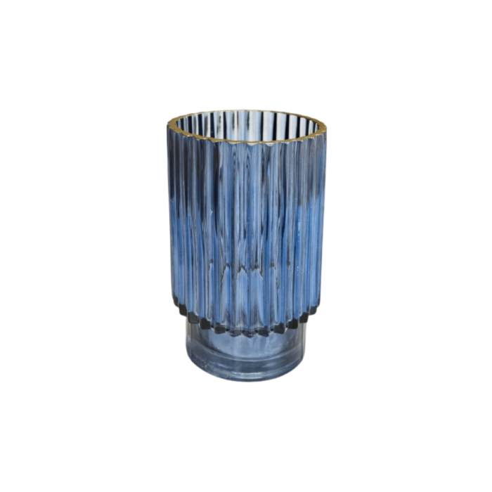 Location vase verre strié Gloria (H15)