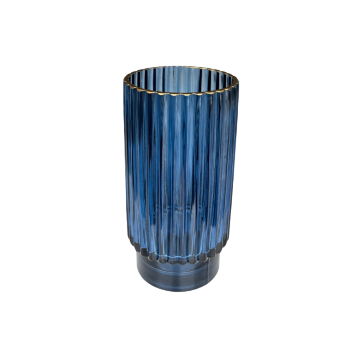 Location vase verre strié Gloria (H20)