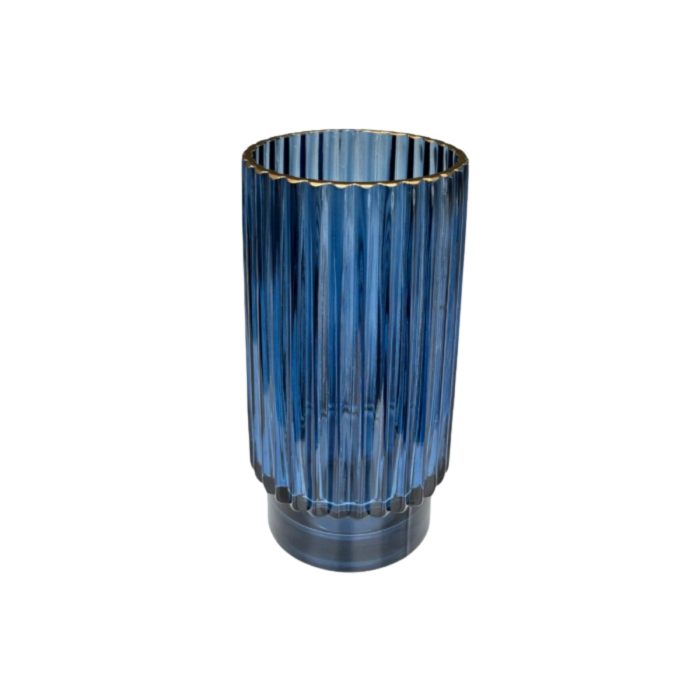 Location vase verre strié Gloria (H20)