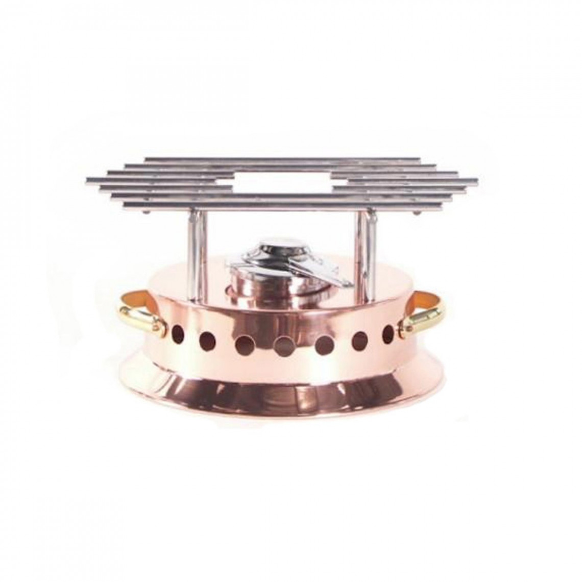 Réchaud cuivre avec grille inox