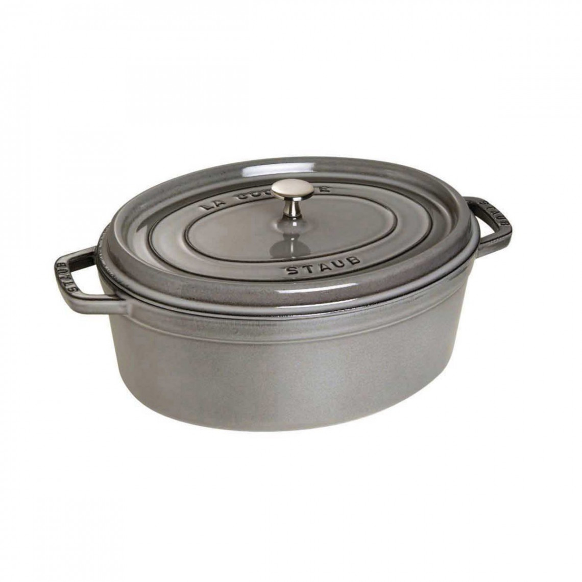 Cocotte STAUB ovale en fonte gris graphite (6 l )