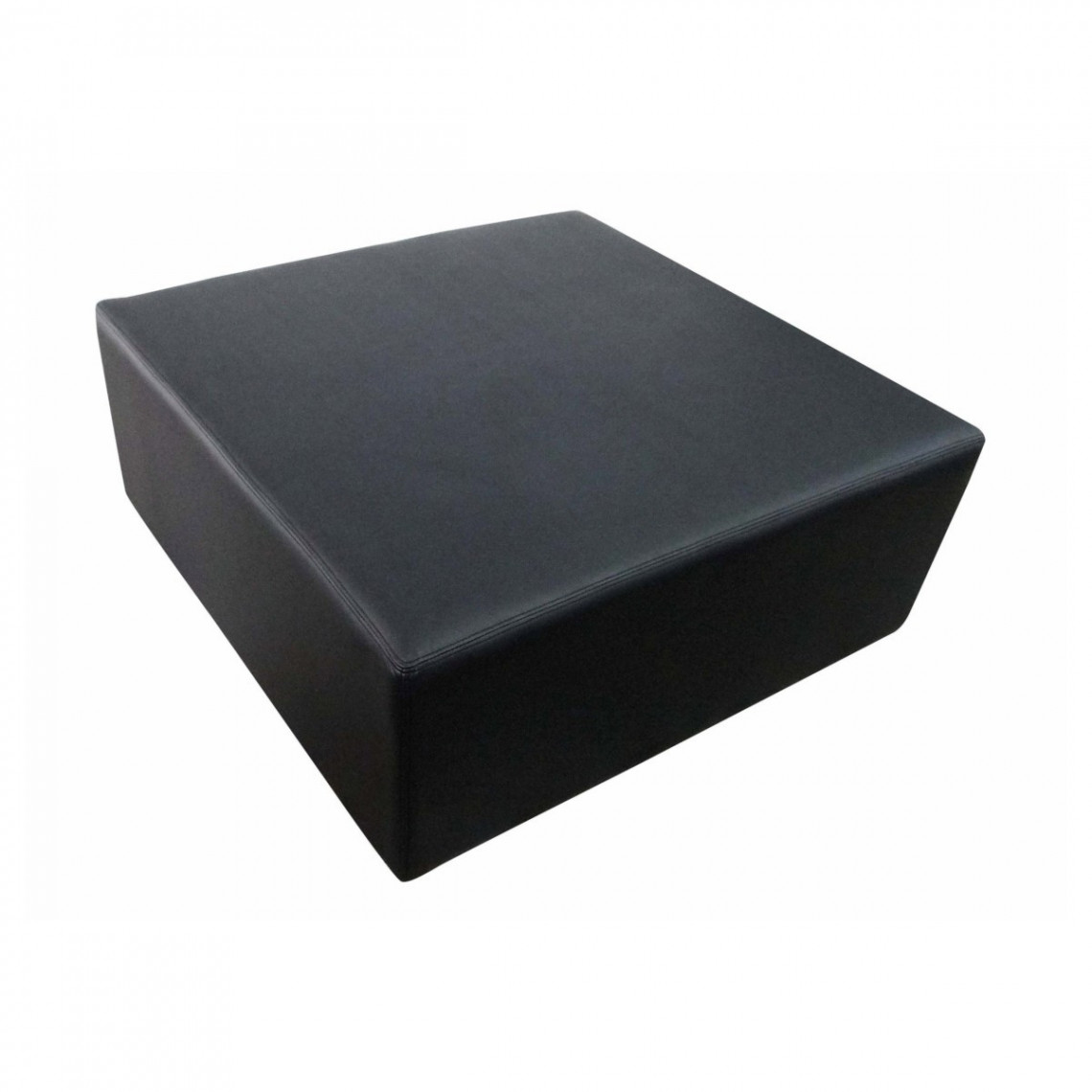 Pouf Cosy carré simili cuir noir (100 x 100 cm)