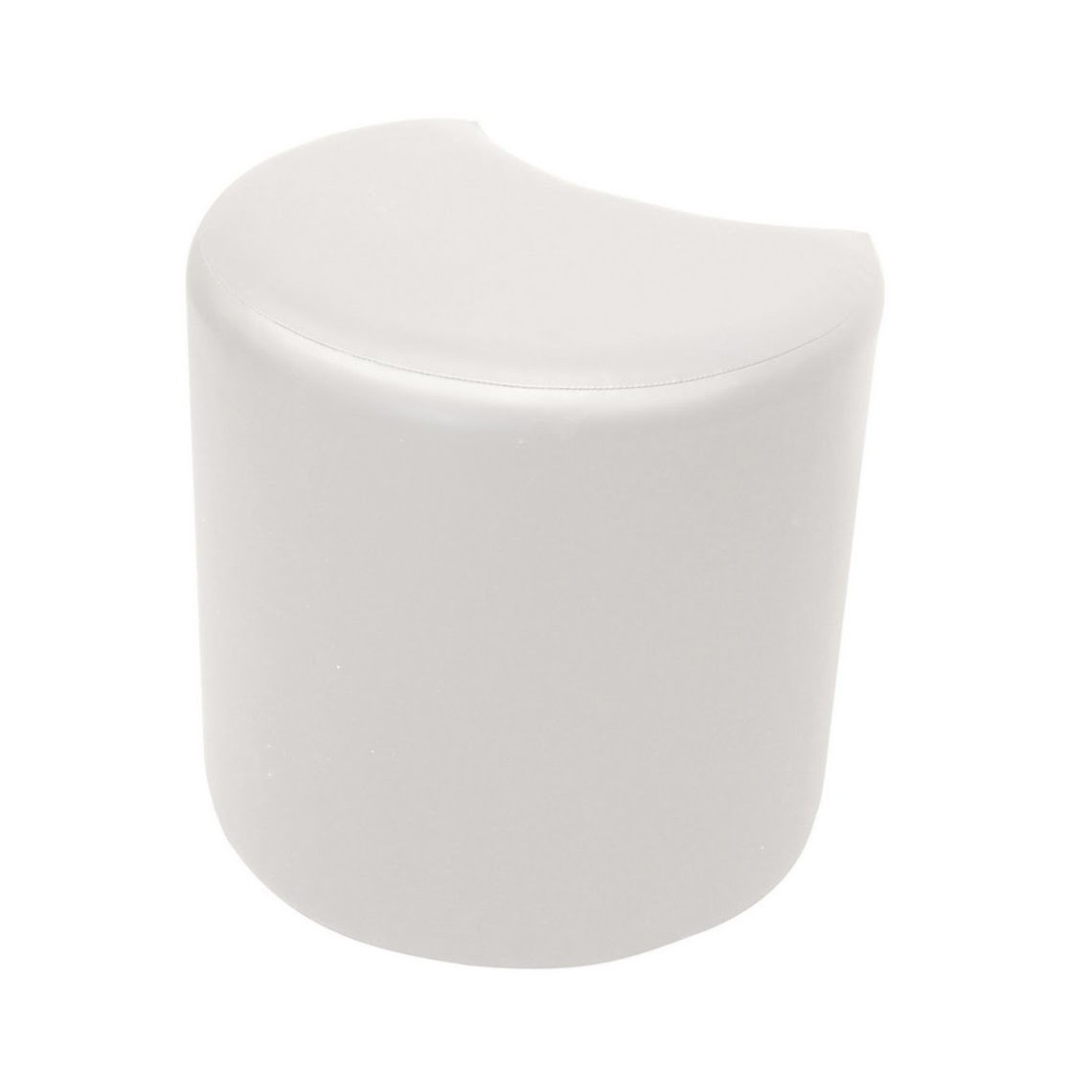 Pouf Cosy carré simili cuir blanc (100 x 100 cm)