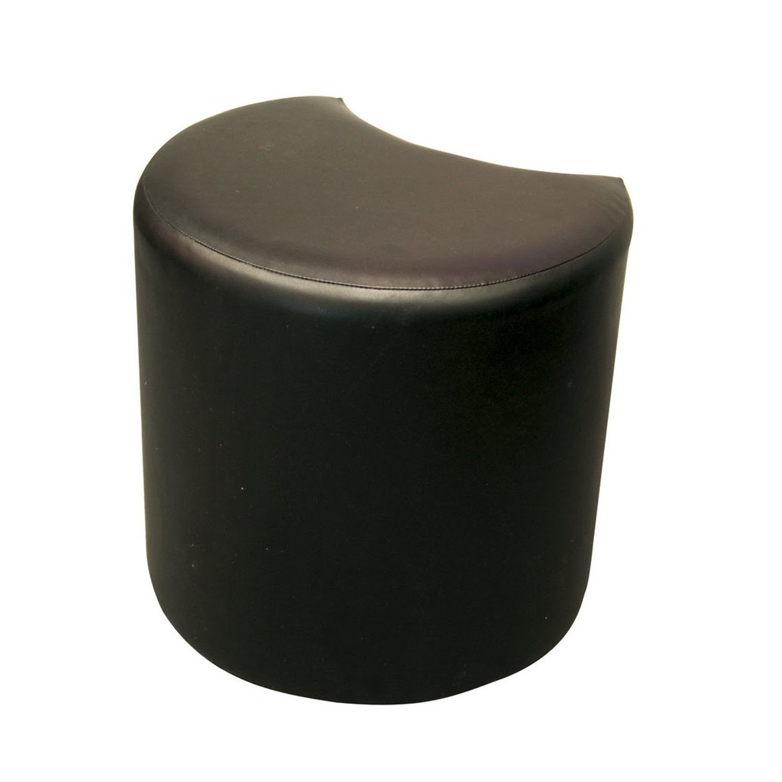 Pouf Cosy carré simili cuir noir (100 x 100 cm)