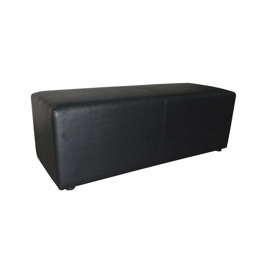 Banquette Cosy simili cuir noire (120 x 40 cm)